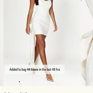 Meshki Asymmetrical White Dress